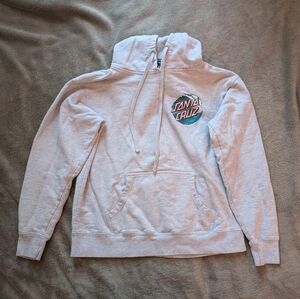 Santa Cruz Skateboards Women's Hoodie In Wave Dot Grey, Size Medium
